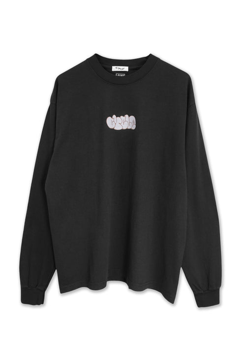 nyke × MINE × Cycle THROW UP LONG SLEEVE TEE -BLACK-