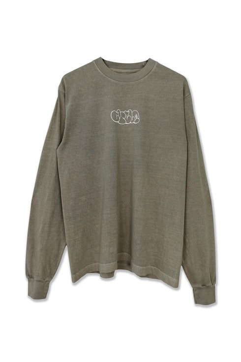 nyke × MINE × Cycle THROW UP LONG SLEEVE TEE -KHAKI-