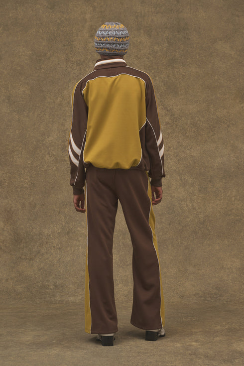 CYCLE LINE JERSEY PANTS -BROWN-