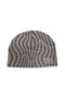 WAVY CHECK BEANIE -BROWN MIX-