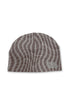 WAVY CHECK BEANIE -BROWN MIX-