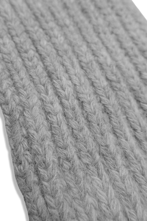 DRAW CODE MOHAIR KNIT CAP -GRAY-