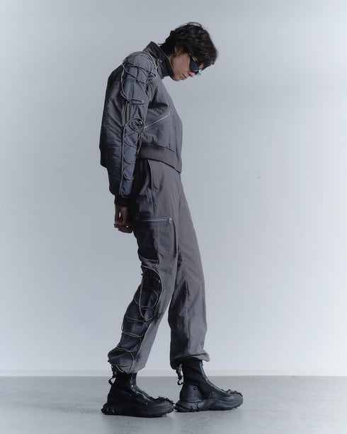 CODE MAZE ECO FABRIC PANTS -GRAY (BAMBOO CHARCOAL)-