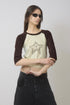 FEUERGOD × Cycle STAR RAGLAN TEE -LIGHT YELLOW × BROWN-