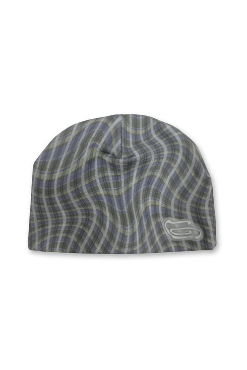 【PRE-ORDER】WAVY CHECK BEANIE -BLUE MIX-