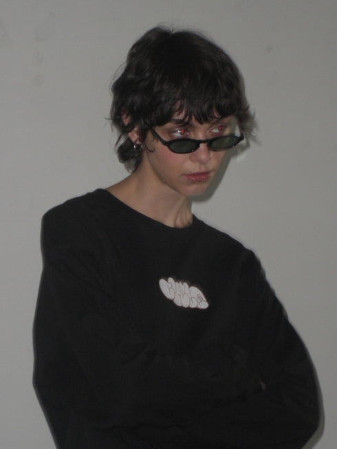 nyke × MINE × Cycle THROW UP LONG SLEEVE TEE -BLACK-