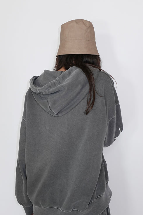 VEGAN LEATHER BUCKET HAT -BEIGE- *Last1