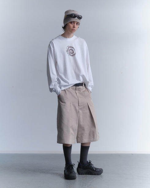 WIDE HALF PANTS -BEIGE- *Last1