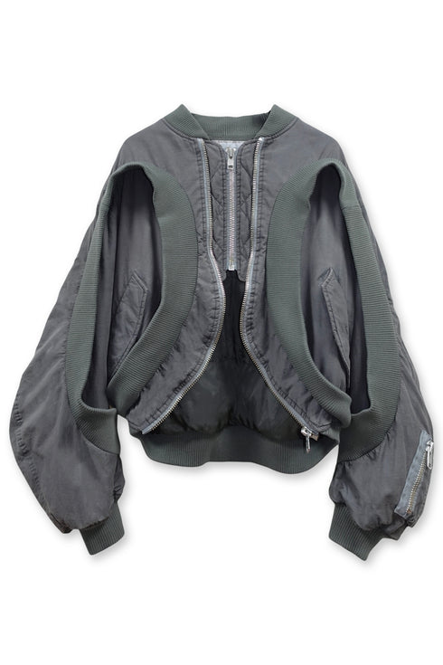 【PRE-ORDER】CIRCLE RIB WASHED MA-1 -EARTH KHAKI-