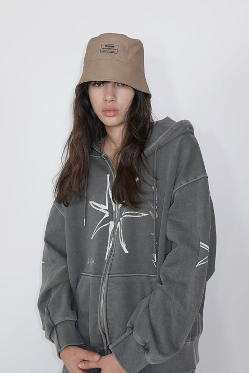 VEGAN LEATHER BUCKET HAT -BEIGE- *Last1