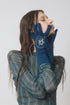 SPIRAL STAR KNIT GLOVES -DARK BLUE-