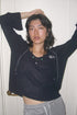 MIX CORD SUMMER KNIT HOODIE -NAVY-