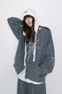 Mayte × Cycle ECHO STAR WASHED ZIP-UP HOODIE -GRAYISH BLUE-