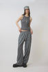 【PRE-ORDER】WAVY CHECK TROUSERS -BLUE MIX-