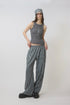 WAVY CHECK TROUSERS -BLUE MIX-
