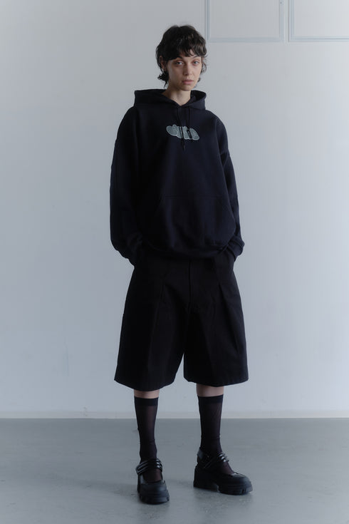 nyke × Cycle THROW UP HOODIE -BLACK-