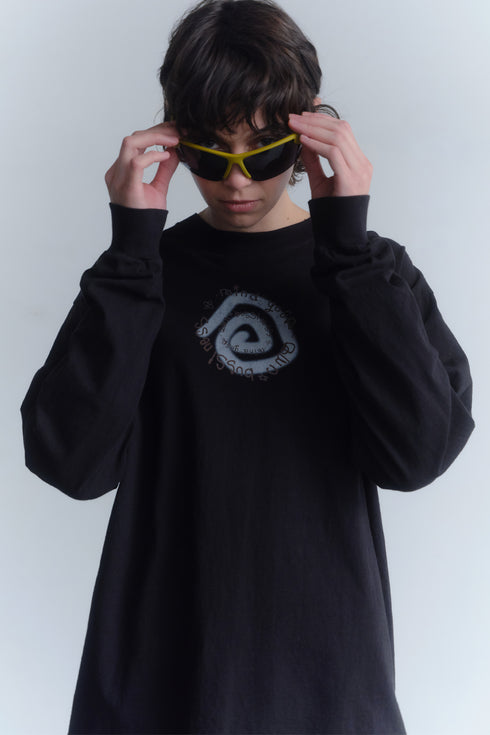 nyke × MINE × Cycle SPIRAL TAG LONG SLEEVE TEE -BLACK- *Last1