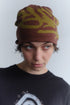 nyke × Cycle TAG BEANIE -BROWN×KHAKI-