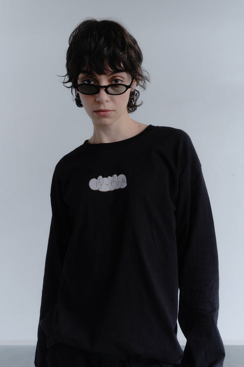 nyke × MINE × Cycle THROW UP LONG SLEEVE TEE -BLACK-