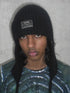 DRAW CODE MOHAIR KNIT CAP -BLACK-