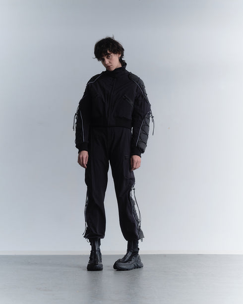 CODE MAZE ECO FABRIC PANTS -BLACK (BAMBOO CHARCOAL)-