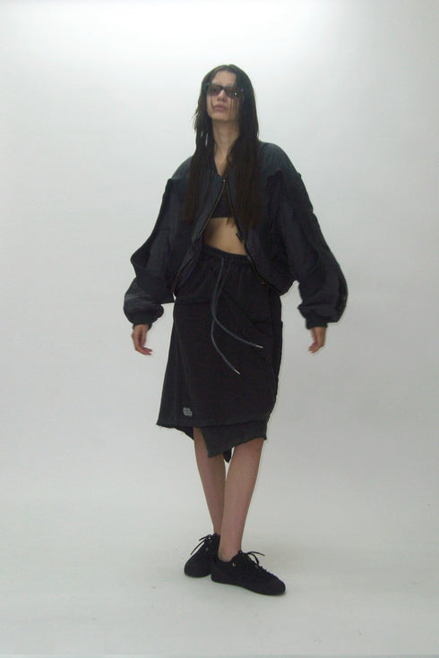 【PRE-ORDER】CIRCLE RIB WASHED MA-1 -WARM CHARCOAL-