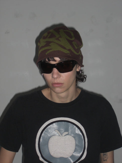 nyke × Cycle TAG BEANIE -BROWN×KHAKI-