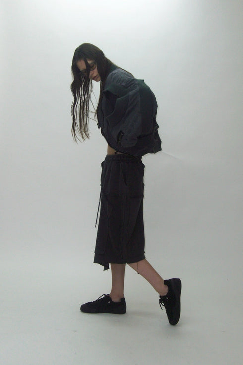 【PRE-ORDER】CIRCLE RIB WASHED MA-1 -WARM CHARCOAL-