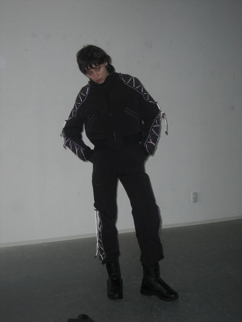 CODE MAZE ECO FABRIC PANTS -BLACK (BAMBOO CHARCOAL)-