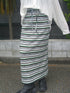 MULTICOLOR STRIPE DRAWSTRING SKIRT -GREEN MIX-
