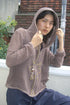 【PRE-ORDER】CORD MESH ZIP-UP HOODIE -BROWN-