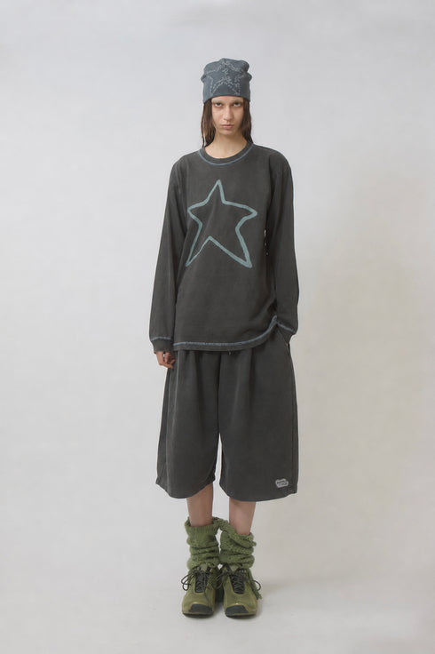 【PRE-ORDER】FEUERGOD × Cycle STAR LONG SLEEVE TEE -CHARCOAL-
