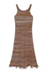 FRINGED SUMMER KNIT DRESS -CAMEL- *Last1