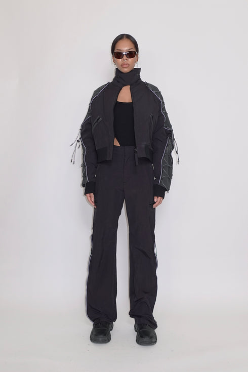 CODE MAZE ECO FABRIC PANTS -BLACK (BAMBOO CHARCOAL)-