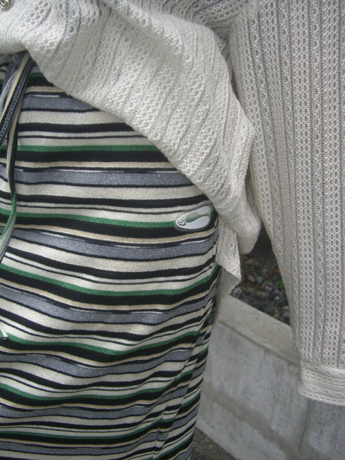 MULTICOLOR STRIPE DRAWSTRING SKIRT -GREEN MIX-