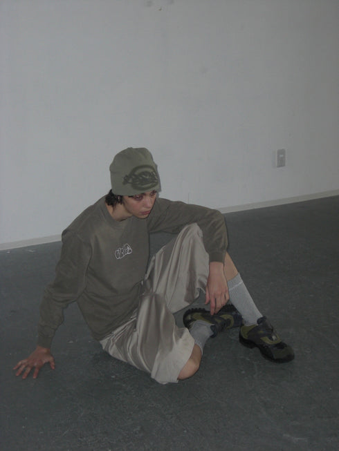 nyke × MINE × Cycle THROW UP LONG SLEEVE TEE -KHAKI-