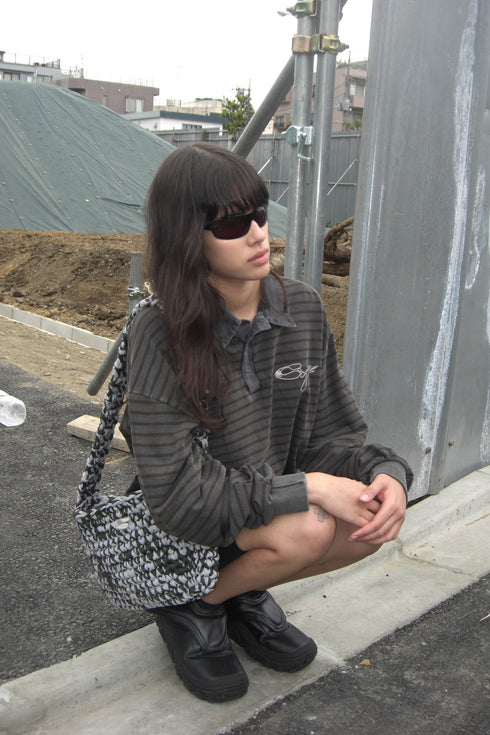 WASHED STRIPED POLO SHIRT