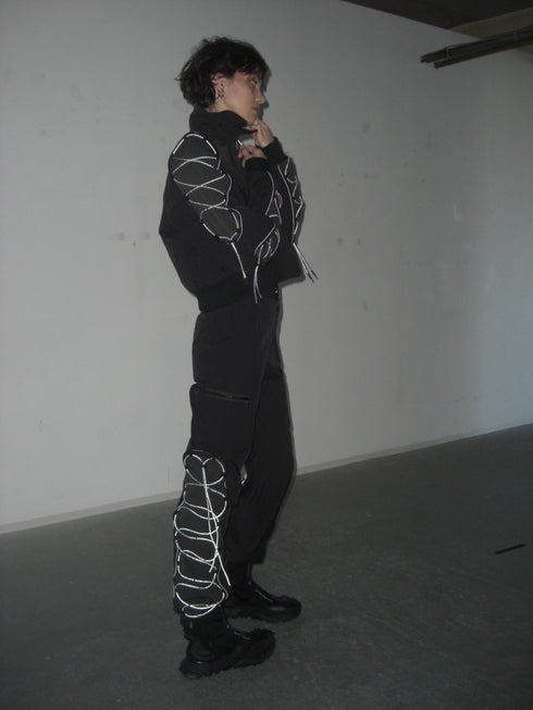 CODE MAZE ECO FABRIC PANTS -BLACK (BAMBOO CHARCOAL)-