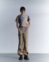 CIRCLE CUT-OUT PANTS -RUSTED BEIGE-