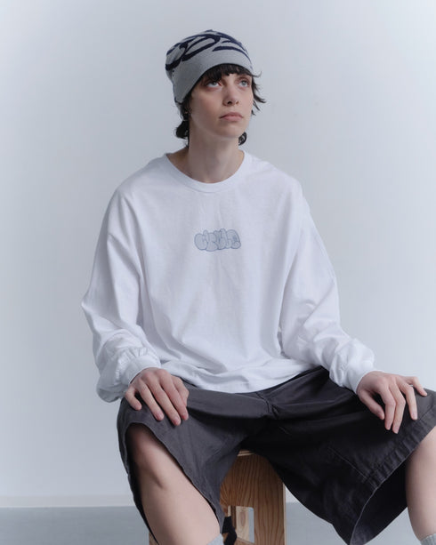 nyke × MINE × Cycle THROW UP LONG SLEEVE TEE -WHITE-