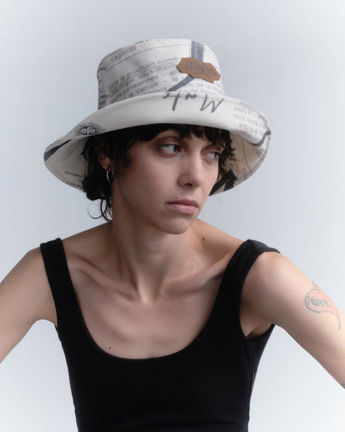 Mayte × Cycle DRAWING BUCKET HAT -WATER-