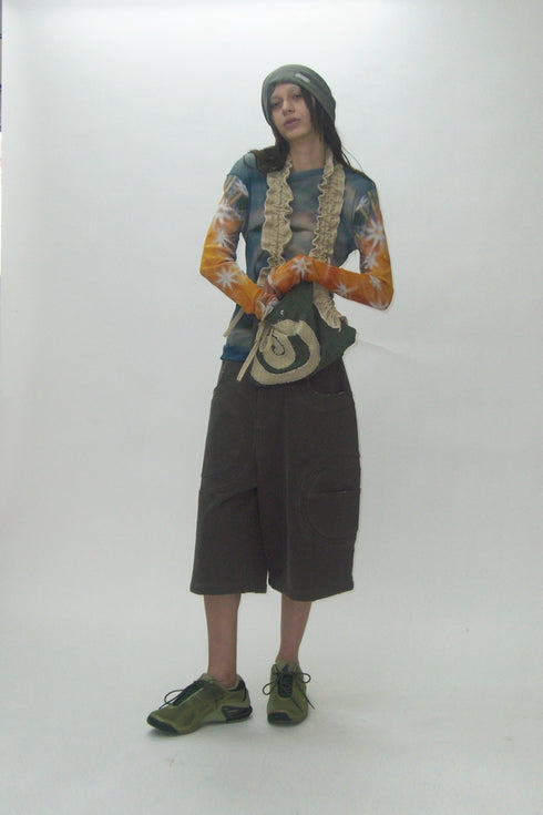 【PRE-ORDER】CERAGiGi × Cycle SPIRAL SHOULDER BAG -MOSS GREEN-