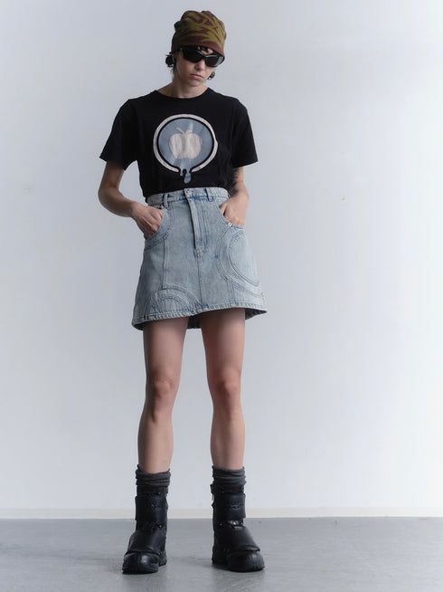 nyke × Cycle TAG BEANIE -BROWN×KHAKI-