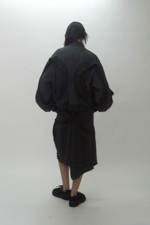 【PRE-ORDER】CIRCLE RIB WASHED MA-1 -WARM CHARCOAL-