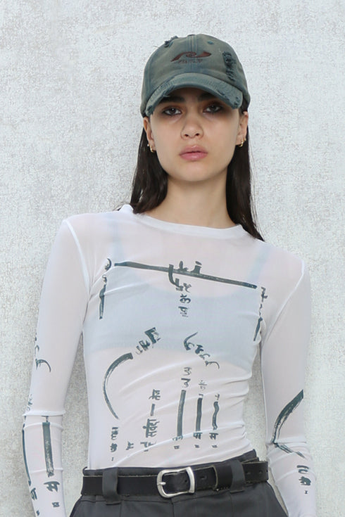 【RESTOCK】WASHED EMBROIDERY LOGO CAP -WASHED GREEN-