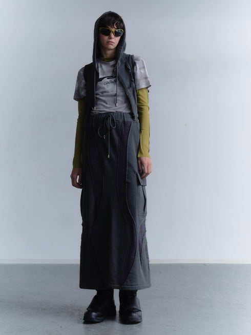 UNALOME LONG SKIRT -CHARCOAL-