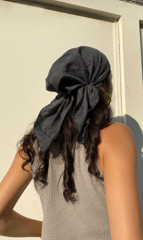 LOGO CRINKLED DU-RAG -GRAY- *Last1
