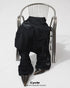 WRAP SKIRT LAYERED TROUSERS -BLACK-