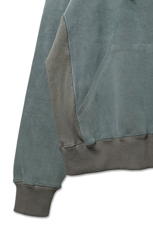 【RESTOCK】WASHED EMBROIDERY LOGO HOODIE -DARK GREEN- *Last1