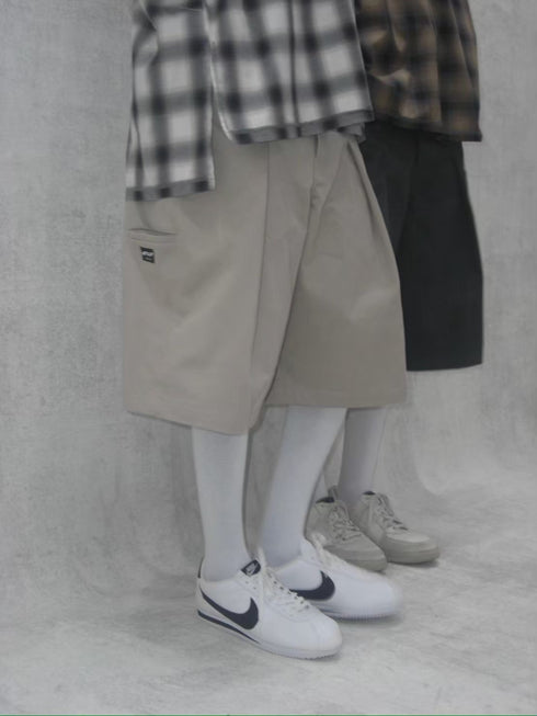 WIDE HALF PANTS -BEIGE- *Last1